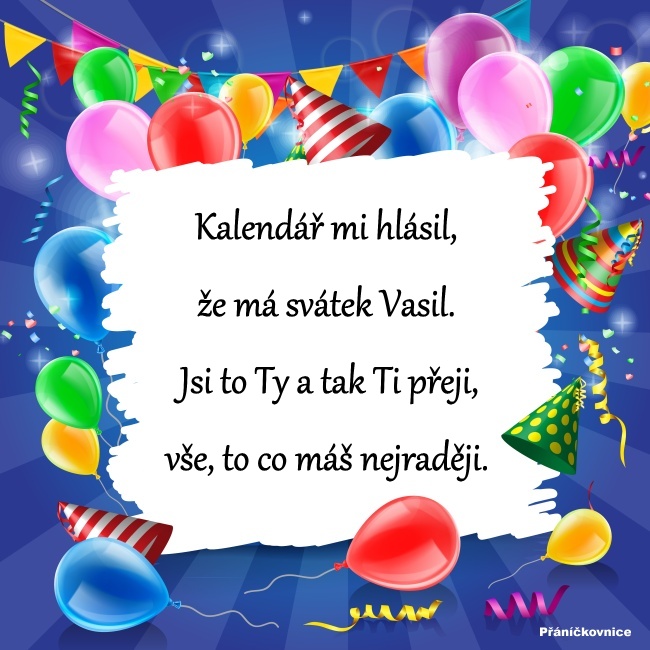 Vasil (2.1.) – přání k svátku