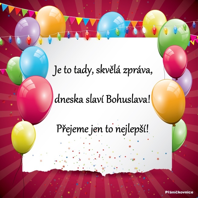 Bohuslava (7.7.) – přání k svátku